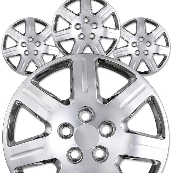 16" Chrome Hubcaps for Honda Civic 2006-2011 Steel Wheels - 4 pieces,Bolt-on Design Wheel Rim Covers,ABS & PC Material