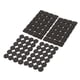 thumbnail image 1 of 4 unidades de 24 varillas de 3 mm (2 almohadillas redondeadas y 2 cuadradas). Almohadillas adhesivas para muebles, topes con almohadilla de goma para proteger el suelo y el sofá (negro)., 1 of 6