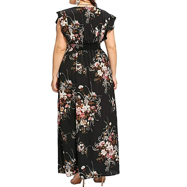Flywake Women s Plus Size Maxi Dress Casual Long Dresses Women