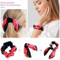 Flamingo Tropical Rainforest Set of 6 Polyester Bow Hair Ties with