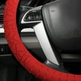 thumbnail image 2 of FH Group Soft Silicone Steering Wheel Cover with Textured Pattern and Anti-Slip Grip Design, UV-Resistant, Easy Installation, Durable, Waterproof & Odorless, Universal Fits 14.5" - 15.5" - Red, 2 of 4