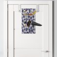 thumbnail image 2 of Floral Hanging Pocket Organizer, Repetitive Autumnal Trees Flowers Illustration, Printed Polyester Storage Bag with Pockets, 9" x 16", Dark Lavender Ivory, 2 of 2