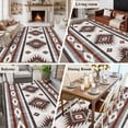 thumbnail image 6 of Area Rug 60×96in, Gray Red Boho Aztec Geometric Floor Carpet Living Room Rug, Abstract Ethnic Wind Non-Slip Welcome Mat Indoor Rugs for Bedroom Dining Room, 6 of 9
