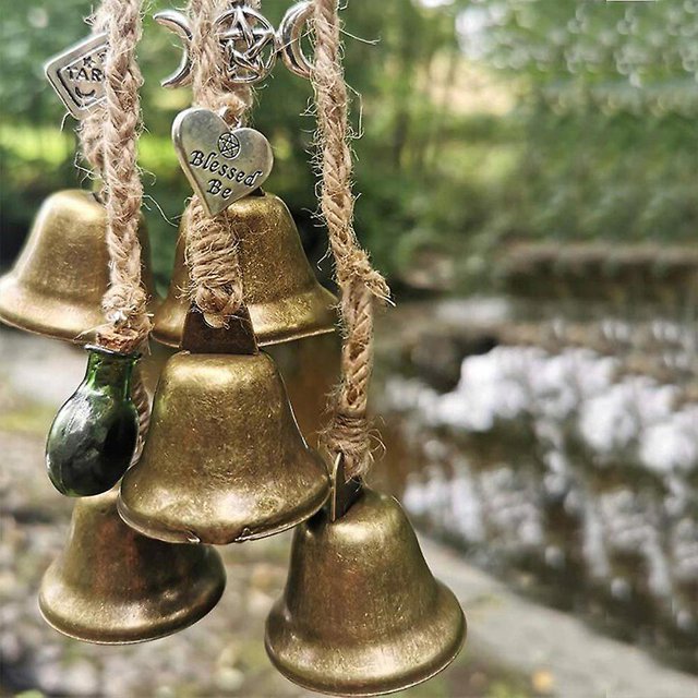 Blessing Bells Witch Wind Chimes Wall Hanging Courtyard Charm Garden Decor