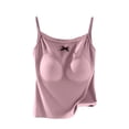 thumbnail image 3 of Nestiefly Womens Padded Cami Tank Tops Double Lined Spaghetti Strap Built in Bra Shirts Slim Fitted Basic Summer Cloth 2026 Purple 2XL, 3 of 7