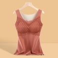 thumbnail image 3 of Lovskoo 2024 Women's Winter Thermal Fleece Lined Underwear Tops Sleeveless Cami Tank Top Self-Heating Lace Seamless Fleece Bottoming Cold-Proof Warm Base Layer Vest Claret, 3 of 4