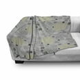 thumbnail image 3 of Grey and Yellow Soft Flannel Fleece Throw Blanket, Bohem Style Paisley Print Flowers Dots Art Image, Cozy Plush for Indoor and Outdoor Use, 50" x 60", Pale Grey White, by Ambesonne, 3 of 6