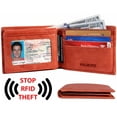 thumbnail image 3 of KALMORE Men's Genuine Leather RFID Blocking Flip-ID Window Travel Bifold Wallet - in Gift Box, 3 of 7