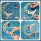 thumbnail image 3 of 2 Pieces Ramadan Eid Mubarak Ornaments Wooden Moon Star Light Tabletop Ornament Ramadan Hanging Pendant, 3 of 3