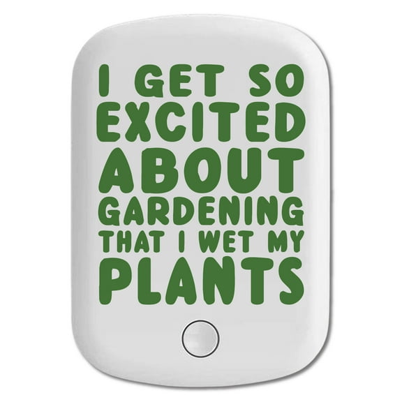 DistinctInk Magnetic Battery Pack, 5000 mAh Wireless Portable Charger with USB-C Cable, Compatible with MagSafe iPhone 14 / 13 / 12 Series - I Get So Exciting About Gardening I Wet My PLANTS