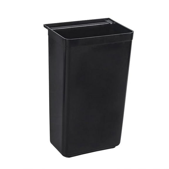 TrueCraftware- Refuse Bin for Utility / Bussing Cart 13" x 9-1/14" x 22" Black Color- Wastebasket Trash Can Plastic Restaurant Tub Fits Rolling Utility Cart Attachable