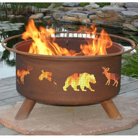 Patina Wildlife 31 Diam Fire Pit With Free Cover Walmart Com