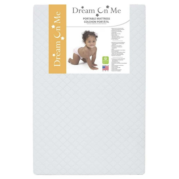 Refurbished Dream On Me 24CA1 Holly Fiber 37 X 23 X 3 Portable/Mini Crib Mattress Waterproof