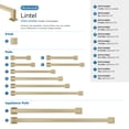 thumbnail image 7 of Amerock Lintel 8-13/16 inch (224mm) Center-to-Center Golden Champagne Cabinet Pull, 7 of 7