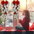 thumbnail image 2 of BNNG Christmas Swags for Decorating Doors, Artificial Christmas Swag Teardrop Swags, Wreath Door Stair Swag, Garland Christmas Swags, Pinecones, Bowknot, Bells, LED Lights for Outdoor Home Garden, 2 of 9