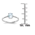 thumbnail image 5 of Primal Gold 10 Karat White Gold Genuine Diamond and Aquamarine Birthstone Ring, 5 of 7