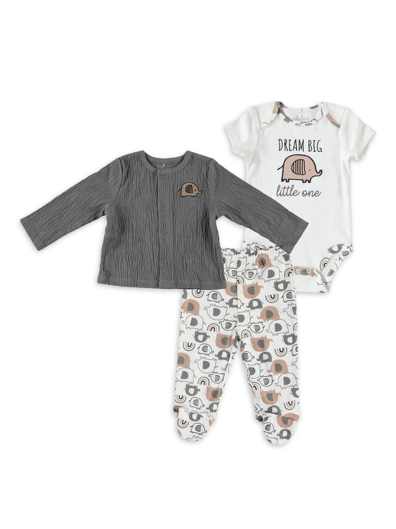 Baby Gear Baby Boy 3 PC Cardigan Set, Sizes Newborn-9 Months