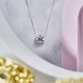 thumbnail image 2 of JeenMata Enchanting 2 Carat Heart Shaped Solitaire Slider Pendant Necklace for Women in 18K White Gold over Silver, 2 of 6