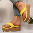 thumbnail image 6 of Sandals for Women Clearance, Xunlbb Fashion Women Casual Round Head Comfy Slippers Beach Casual Slipsole Shoes(Yellow,Size:43), 6 of 9