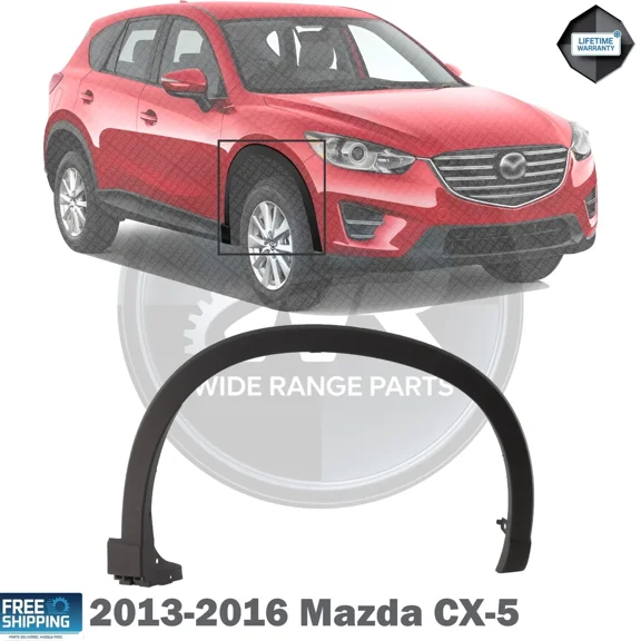 WIDE RANGE PARTS Front Fender Flare Right Passenger Side Direct Replacement Compatible With 2013-2016 Mazda CX-5 MA1291103