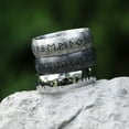 thumbnail image 2 of Silver Nordic Ring The Elder Futhark Ring Viking Wedding Jewelry Norse Rune Ring for Men (7), 2 of 6