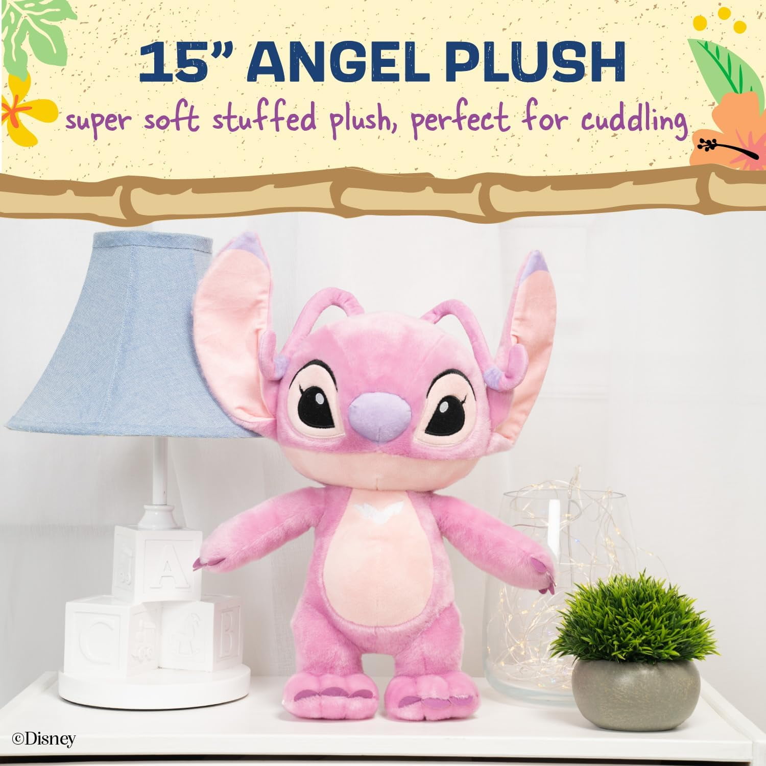 Kids Preferred Disney Angel Stitch Stuffed Animals and Plush Toys, Pink