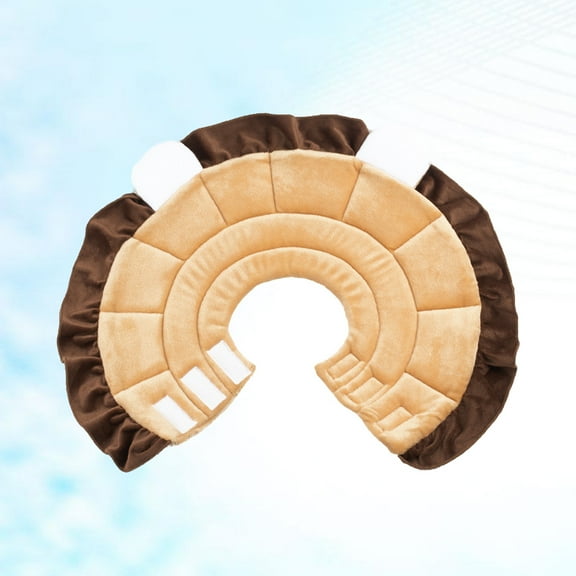 SOPOTUTU Cloth Pet Collar Lion Design Khaki Lightweight Anti Scratch Protective Dog Necklace