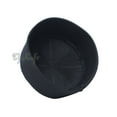 thumbnail image 3 of Black Semi-Rigid Kufi Cap Padded Round-Top Straight-Stitch Prayer Hat (S-22"(56cm)), 3 of 3