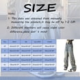 thumbnail image 2 of WILLBEST Jeans Mujer Pantalones Vaqueros de Moda para Mujer, de Cintura Alta, Rectos, Holgados, Con Parche de Estrella, de Pierna Ancha, Informales, para Atuendos Cómodos y 2025. Extra Grande, 2 of 6