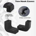 thumbnail image 2 of For Jeep Wrangler JK JL Gladiator JT 07-23 2 Pack Black Bumper Tow Hook Covers, 2 of 9