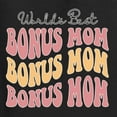 thumbnail image 5 of Wild Bobby, World's Best Bonus Mom Mother's Day Womens Graphic Long Sleeve Tee, Black, Small, 5 of 6