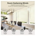 thumbnail image 5 of YOSITiuu 1" Vinyl Slats Room Darkening Cordless Window Blinds, 64L x 46W Inches Manual Operation Mode Blackout Privacy Blind, Solid Pattern Ceiling-Outside Mount Pull-Up Mini Blinds, Beige, 5 of 9