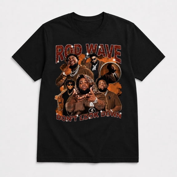 Rod Wave Don’t Look Down Shirt, Vintage Rap Graphic Tee, Hip Hop Music Fan T-Shirt
