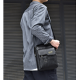 thumbnail image 5 of Bxaolu Men's Leather Crossbody Shoulder Bag - Messenger Satchel Travel Handbag, Black, 5 of 8