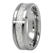 Meteorite Ring Tungsten Carbide for Men 8mm Comfort Fit Wedding Band (11.5)