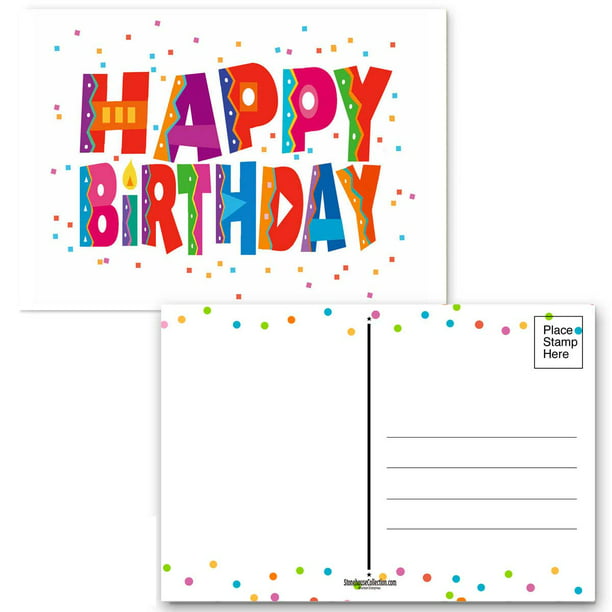 Happy Birthday Postcards - Set of 40 Birthday Cards - 4 x 6 inch ...