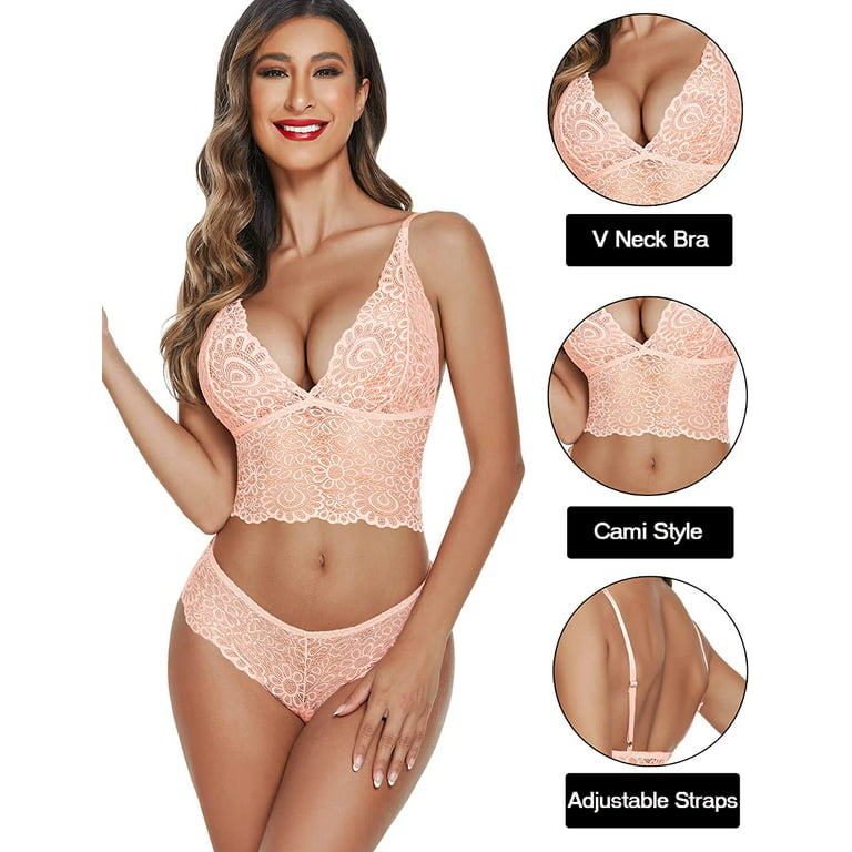 Avidlove Lingerie Set for Women Sexy Lace Bra and Panty Set Two