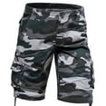 thumbnail image 3 of Men's Camo Cargo Shorts Relaxed Fit Multi-Pocket Outdoor Camouflage Cargo Pants - Ripstop Mens Work Pants, 3 of 5