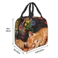 thumbnail image 3 of Pofeuu Sleeping Cat Flowers Print Lunch Bag Lunch Box Insulated Lunch Bag Adult Lunch Box for Men and Women, 3 of 8