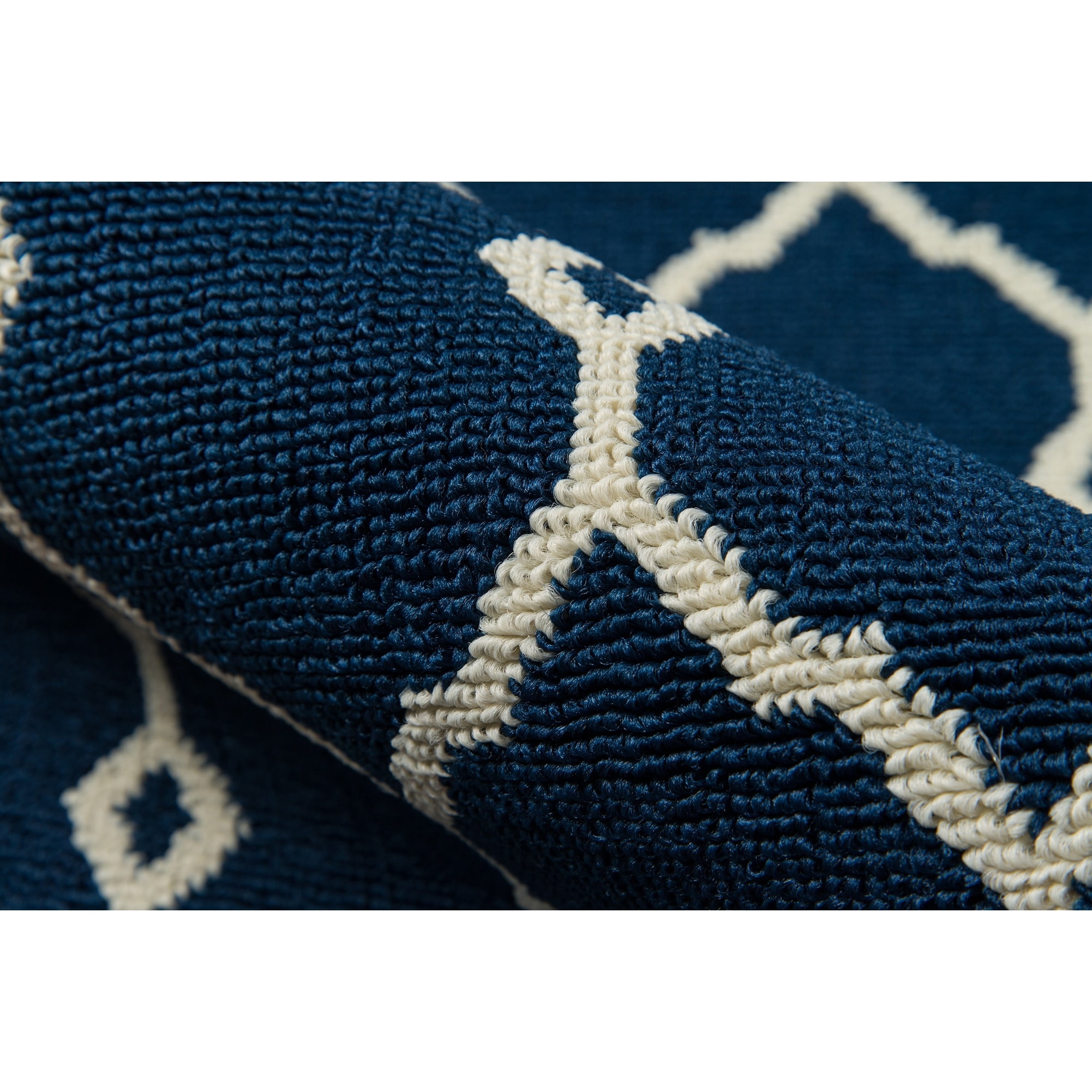Momeni Rugs , Baja Collection Contemporary Indoor & Outdoor Area Rug, Easy to Clean, UV protected & Fade Resistant, 3'11" x 5'7", Navy Blue