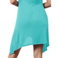 thumbnail image 5 of J. METHOD Women's Sleeveless Round Neck Flare Curved Hem Swing Tank Top Dress NEWDR61 Mint S, 5 of 5