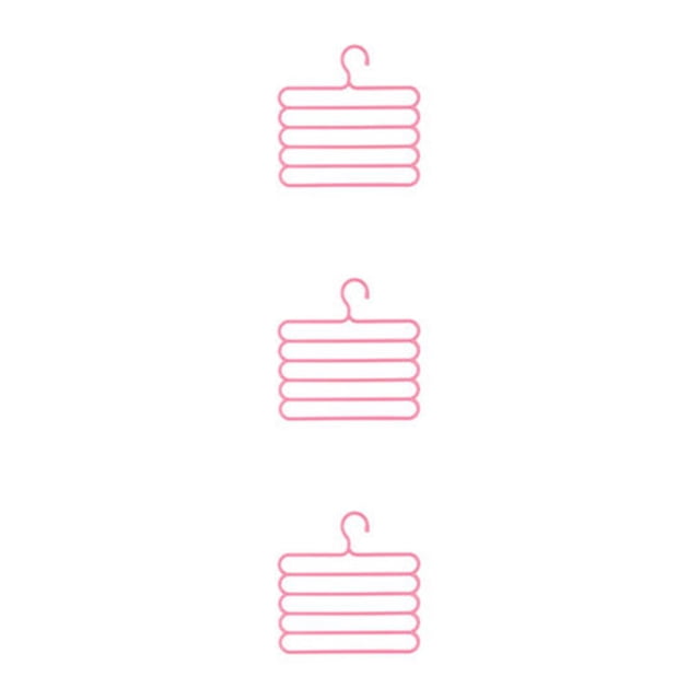 maskred 1pc 5 Layers S Shape MultiFunctional Clothes Hangers Pants Scarf Tie Belt Towel Holder Storage Hangers Multilayer Cloth Rack Coffee 3Set