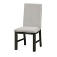 thumbnail image 4 of Antique Black Finish Wooden Side Chairs Set of 4 Gray Fabric Upholstered Kitchen Furniture, 4 of 6