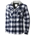 thumbnail image 1 of Ma Croix Mens Hooded Flannel Shirts Quilted Plaid Jacket, 1 of 9
