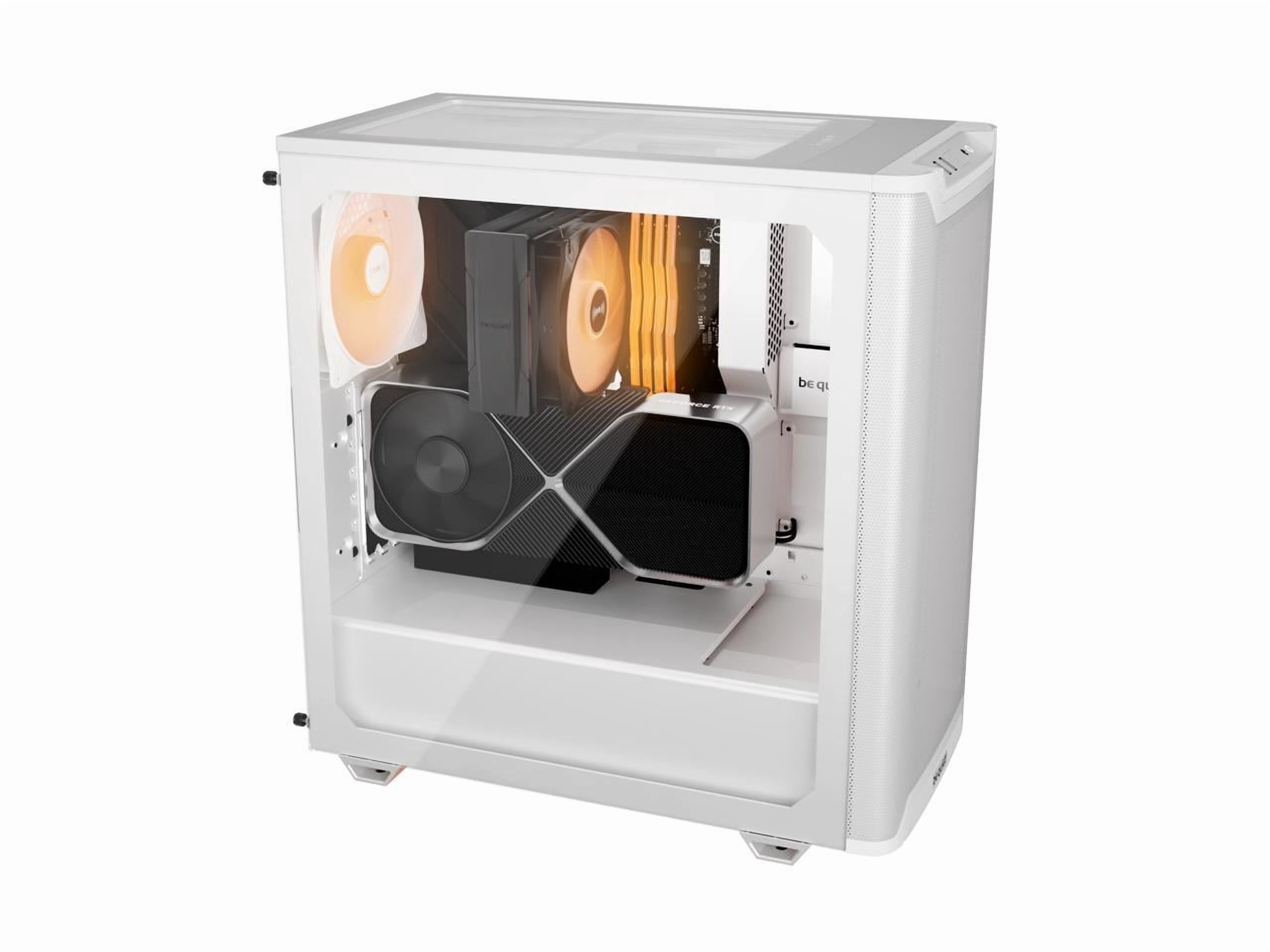 be quiet! Pure base 501 LX BGW79 White ABS / Steel / Tempered Glass Cases (Computer Cases - ATX Form)