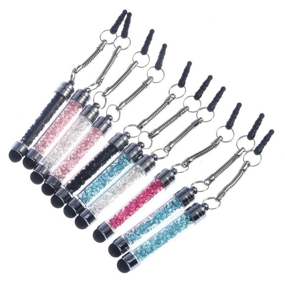 GOOHOCHY  10 PCS Universal Stylus Pen Glitter Capacitive Pens for Tablet