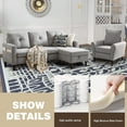 thumbnail image 5 of Soscana Sectional Sofa 3 Seat L Shaped Couch with Storage Ottoman & Accent Chair,Modern Living Room Furniture Set for Small Space Home Apartment Office Studio, 5 of 8
