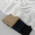 thumbnail image 3 of QASIEATN Lace Hijab SoftBlend Lightweight Shawl with Elegant Lace Trim Non Head Scarf for Womens Everyday Wear, 3 of 7