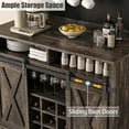 thumbnail image 6 of Farmhouse Coffee Bar Cabinet with Sliding Barn Door,75"Tall Bar Cabinet Kitchen Buffet Sideboard with Rack,Easy Assembly, 6 of 7