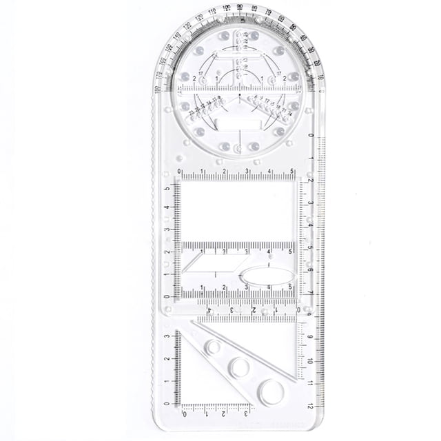 Rulers for Drawing Multifunctional Student Math Ruler,Multifunctional Rotatable Active Math Ruler Drawing Template